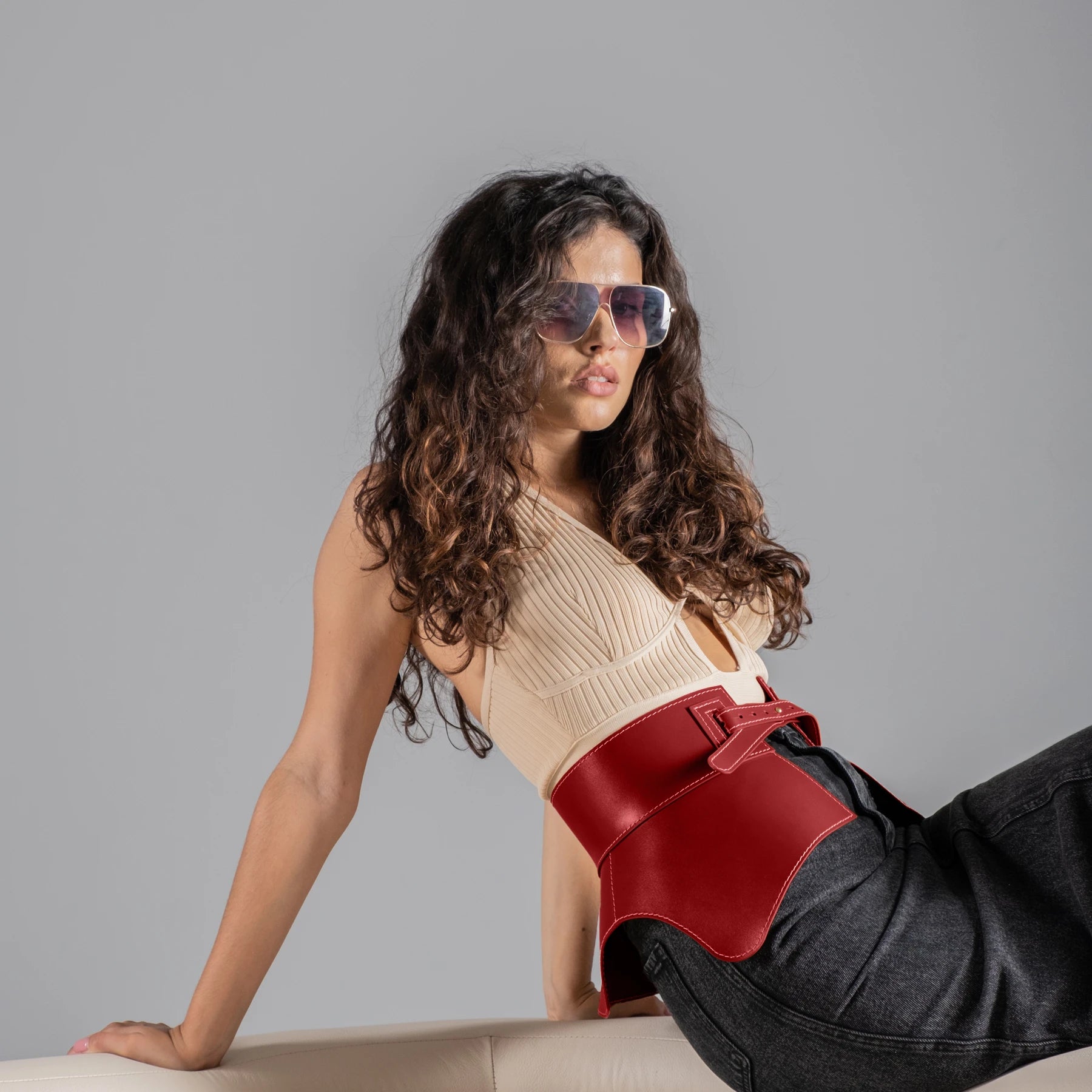 Leather Basque NOIRE
