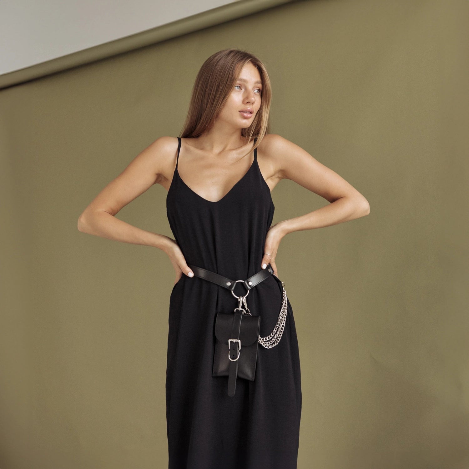 Leather Belt Bag VEL — Handmade Leather Bag for Women | Brunetka Harness