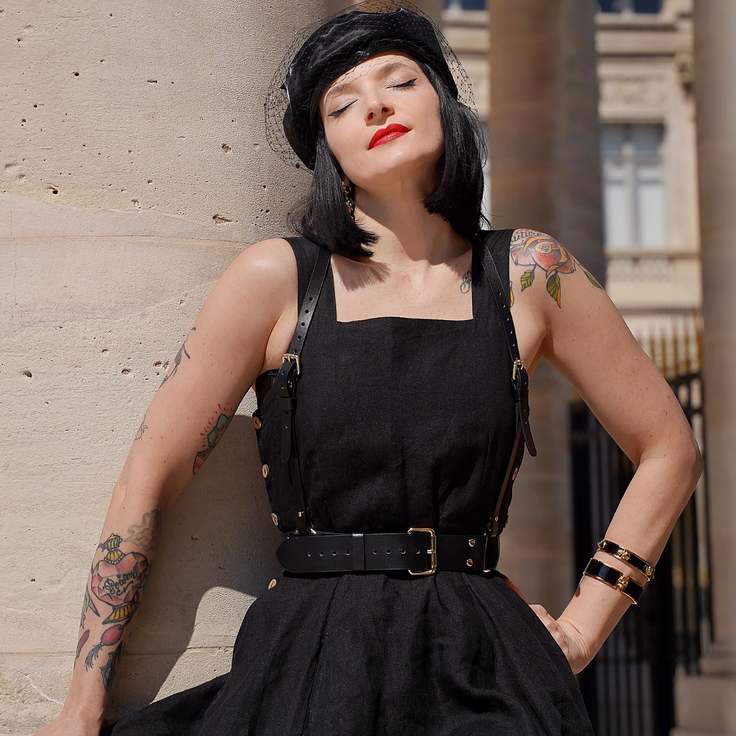 Leather Suspender Harness STELLA — Handmade Leather Harness for Women | Brunetka Harness