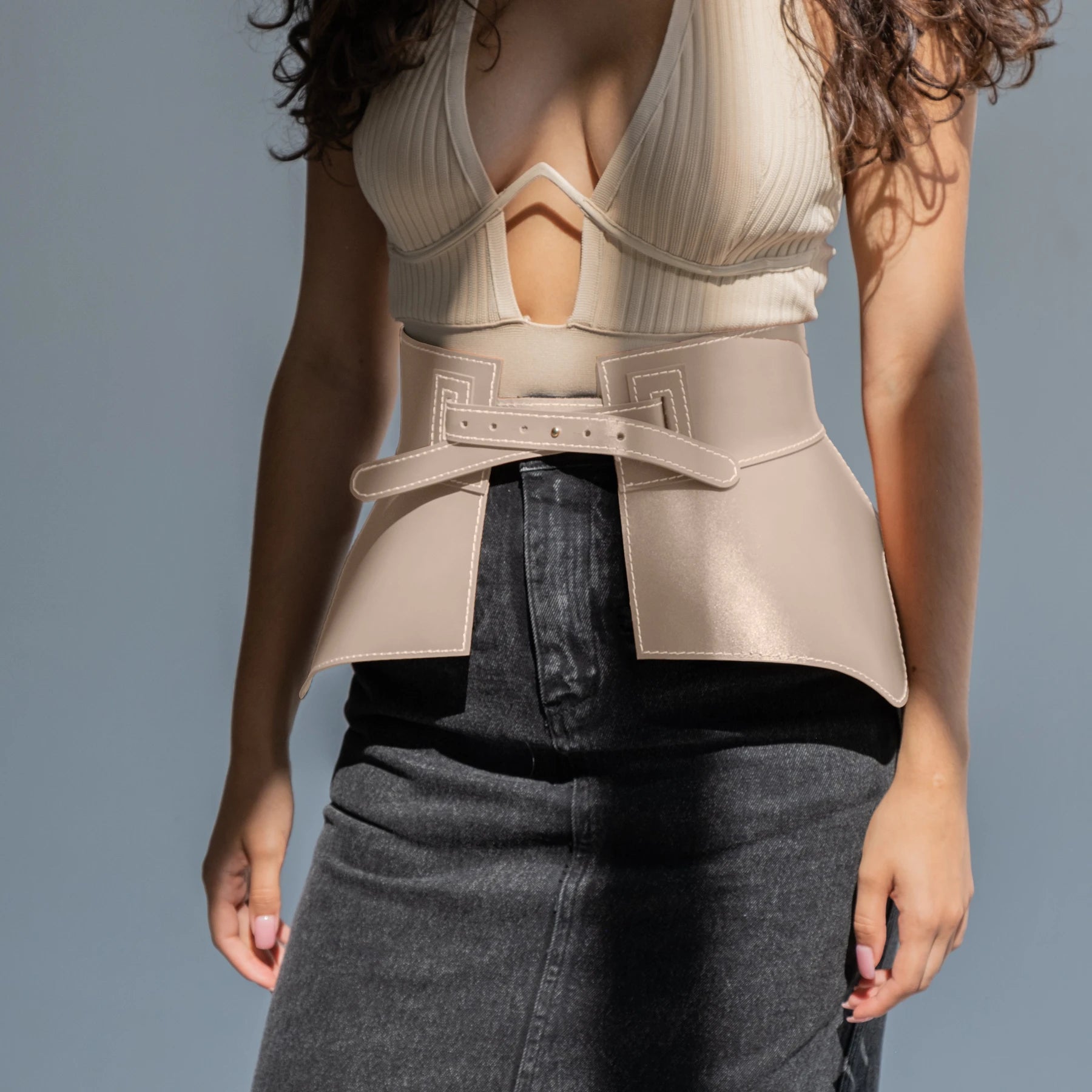 Leather Basque NOIRE
