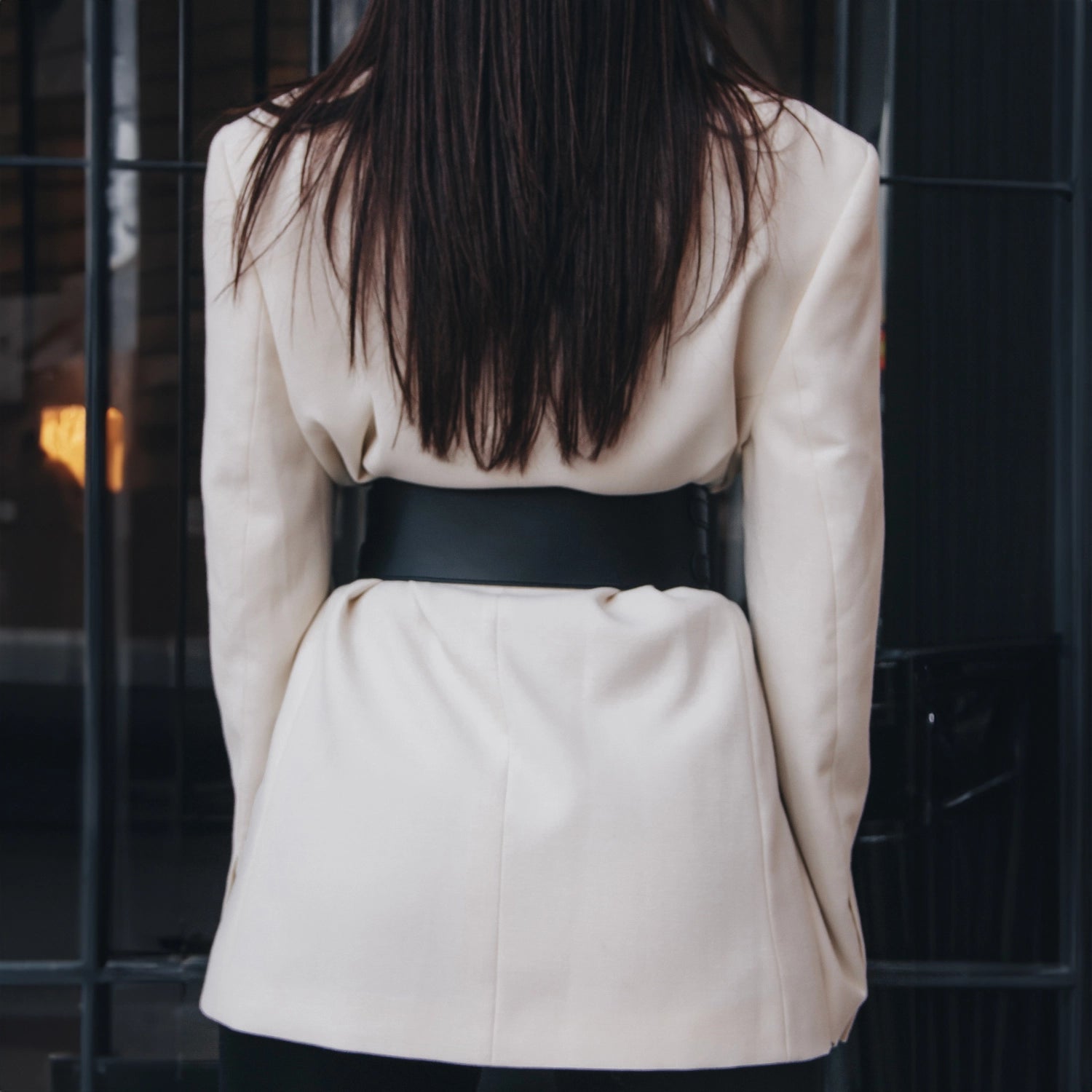 Leather Waist Wide Belt DUO