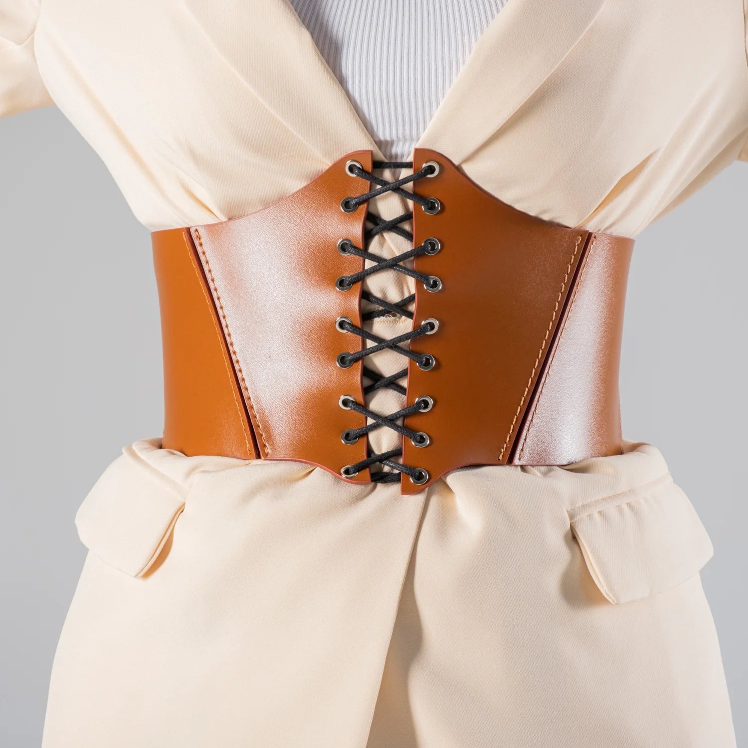 Leather Waist Cincher Belt for Women – Underbust Corset
