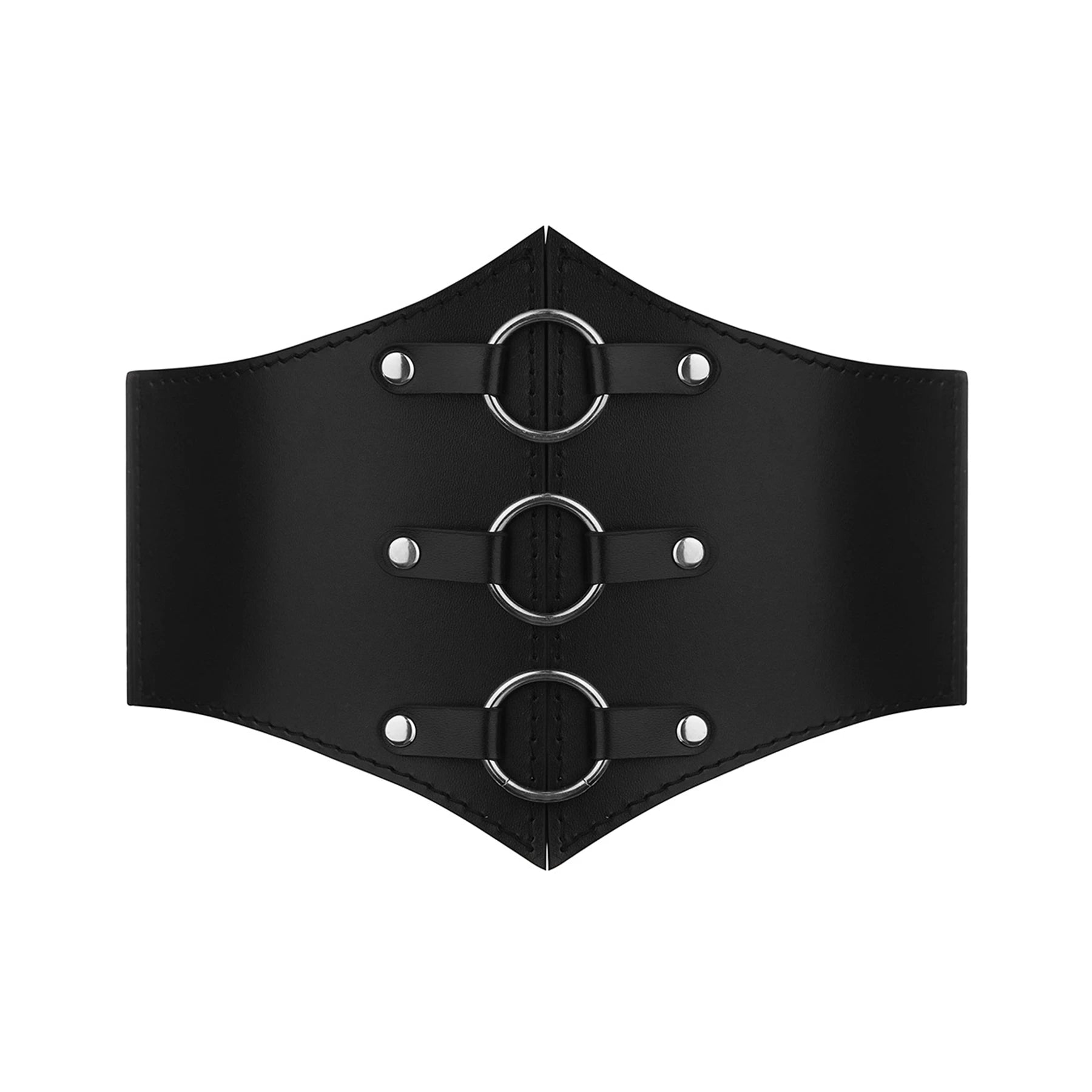 Leather Underbust Corset Rings of SATURN