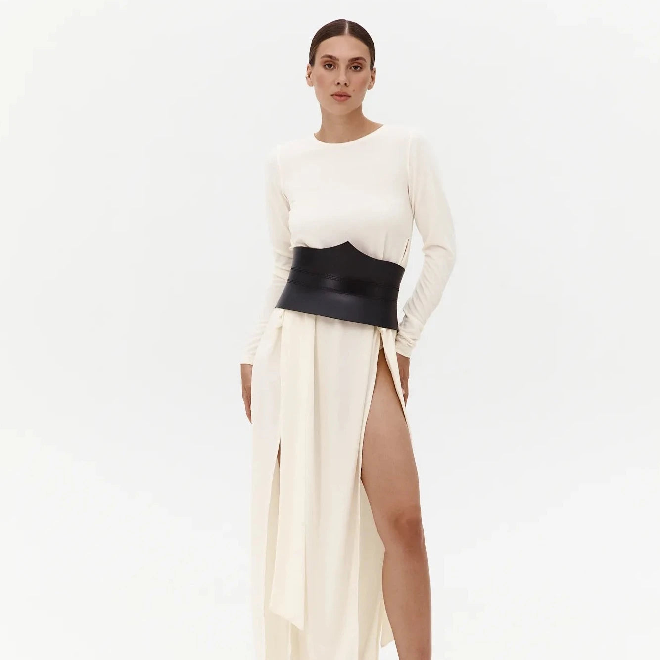 Leather Peplum Belt SELENE