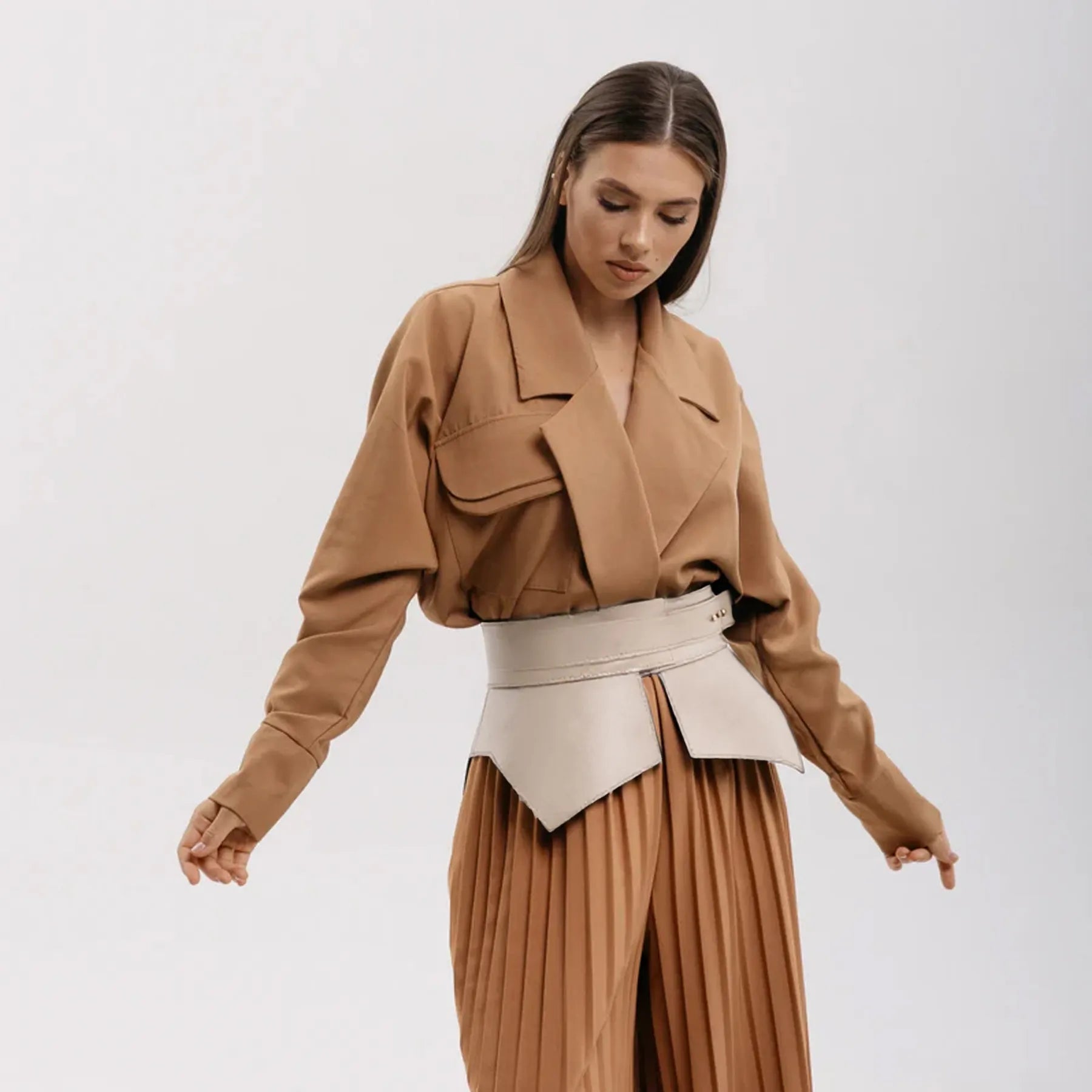 Leather Basque Belt Wing ELLE