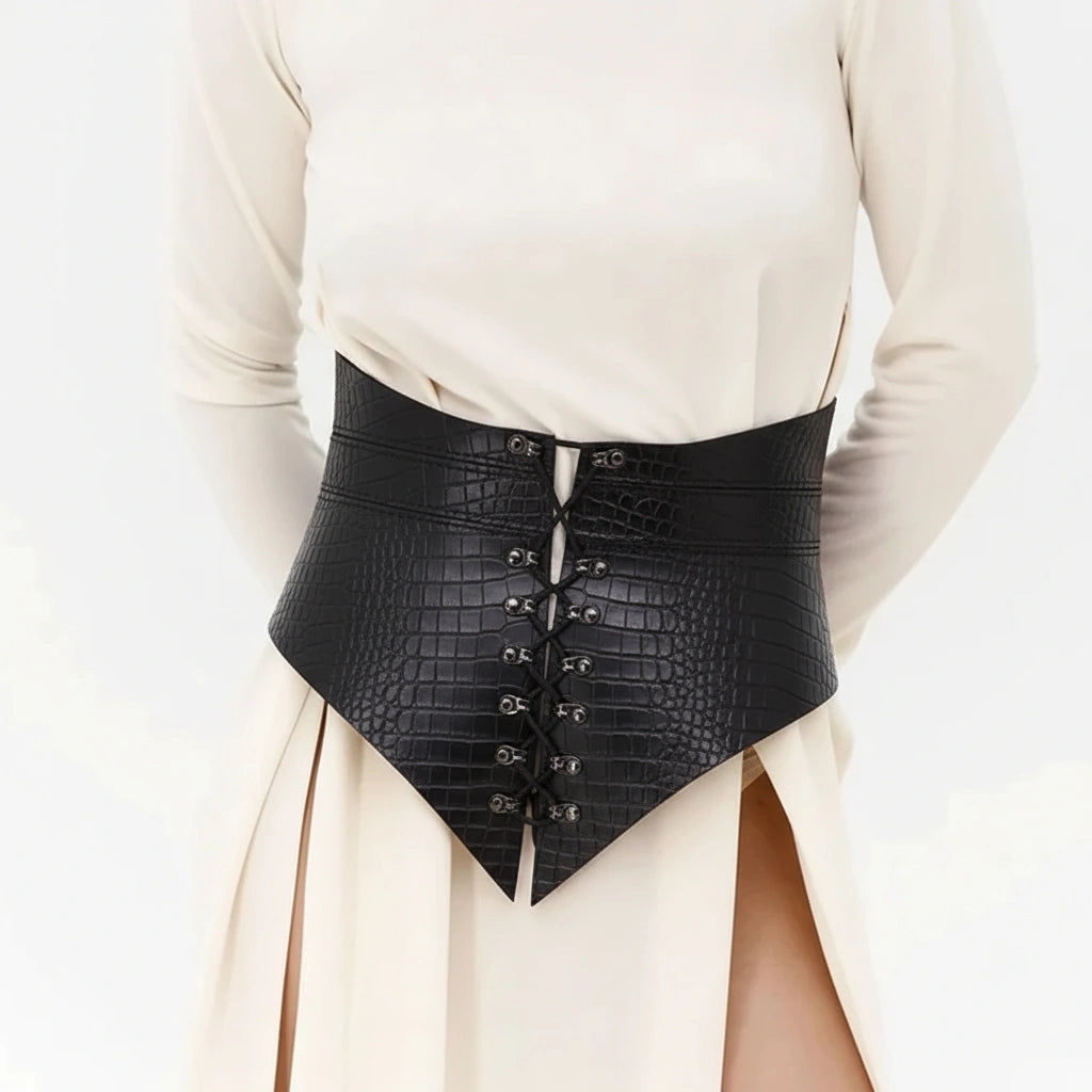 Leather Peplum Belt SELENE