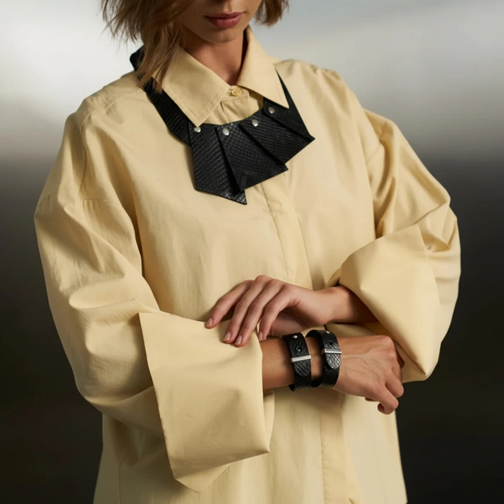 Leather Set Choker and Bracelet Nikki