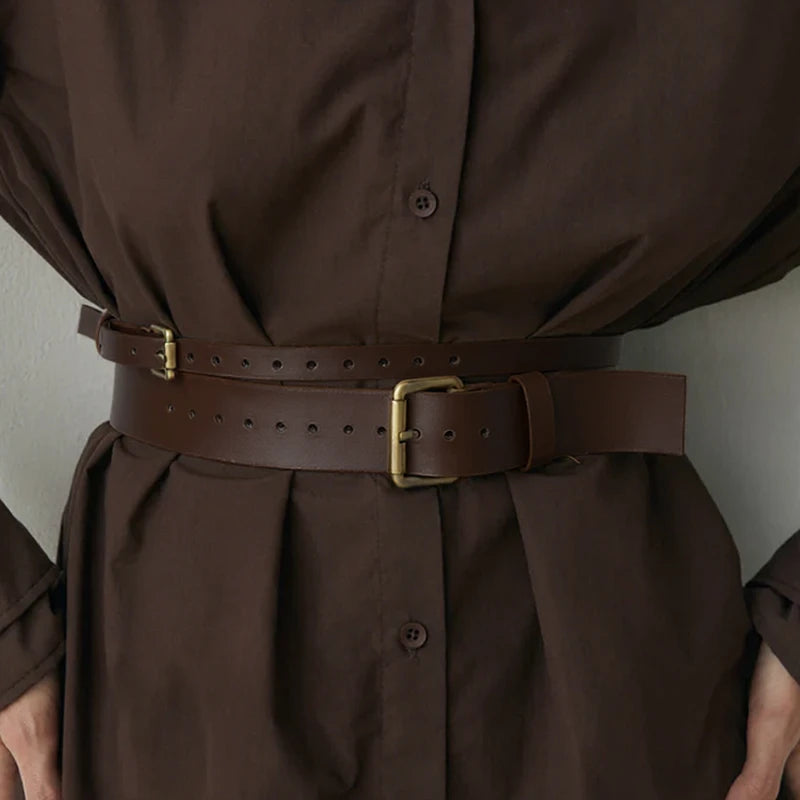 Leather Double Wrap Belt SERENA
