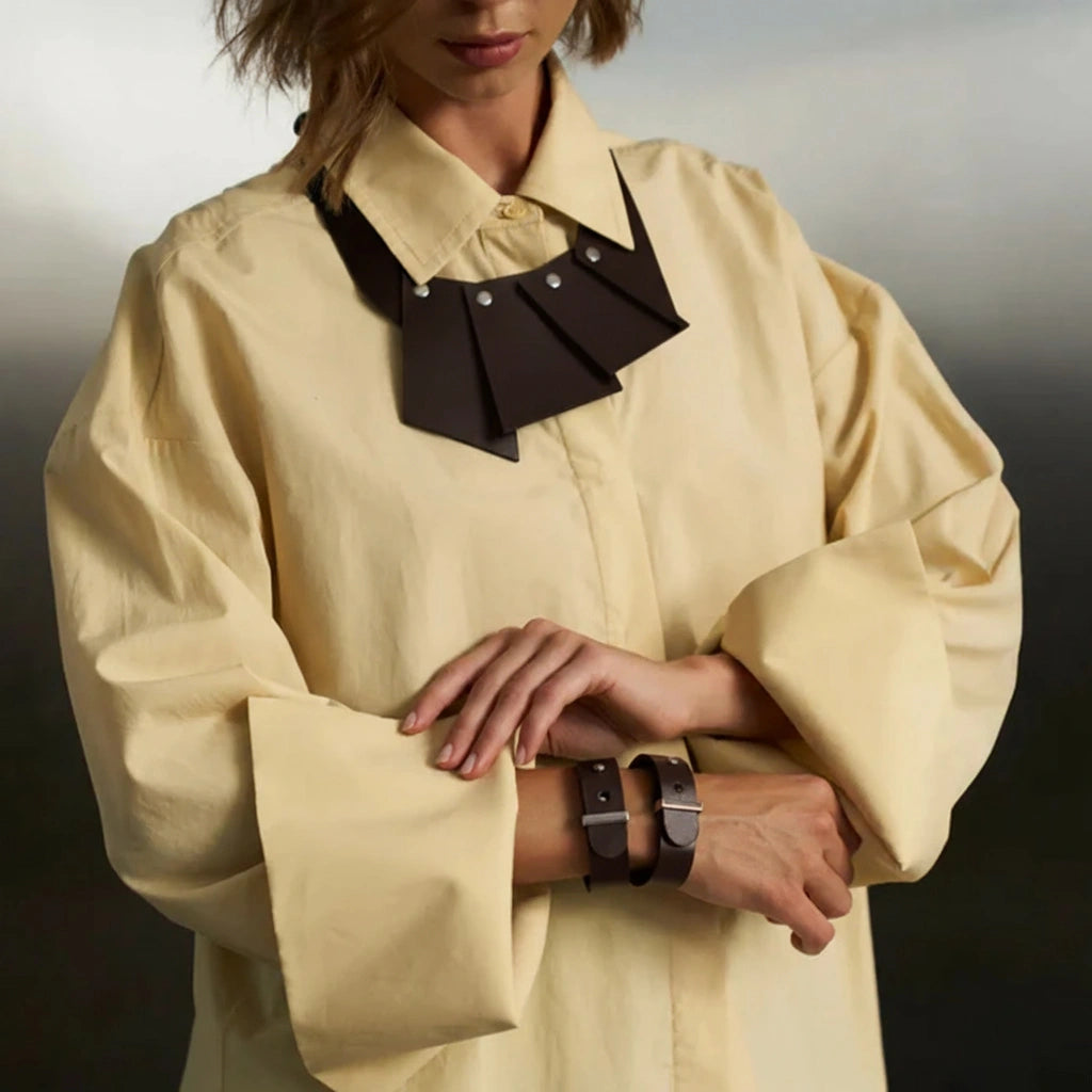 Leather Set Choker and Bracelet Nikki