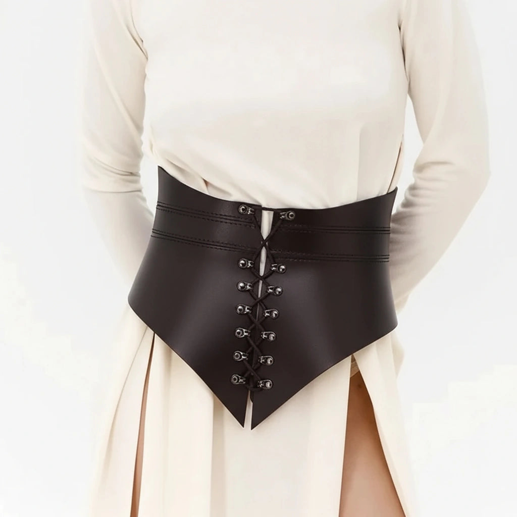 Leather Peplum Belt SELENE