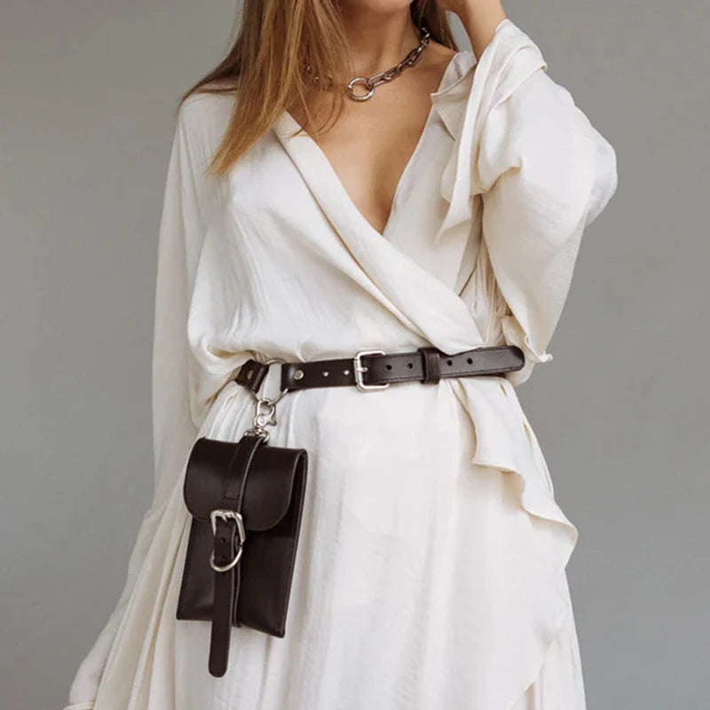 Leather Belt Bag VEL — Handmade Leather Bag for Women | Brunetka Harness