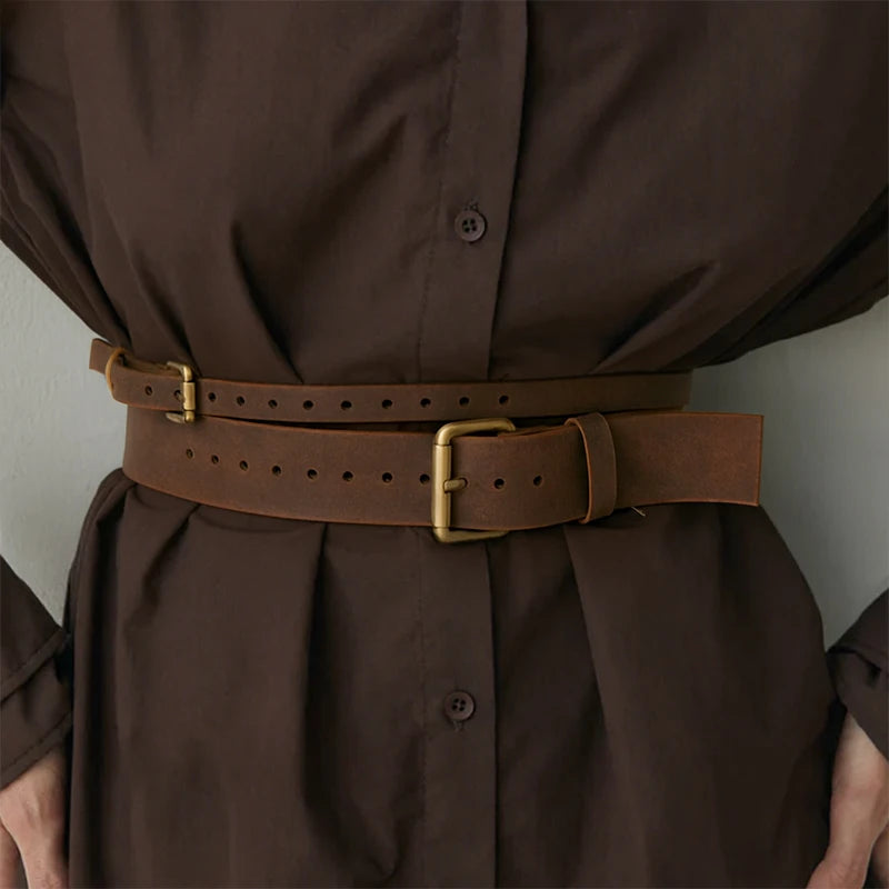 Leather Double Wrap Belt SERENA
