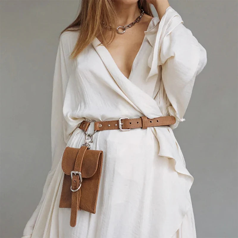 Leather Belt Bag VEL — Handmade Leather Bag for Women | Brunetka Harness