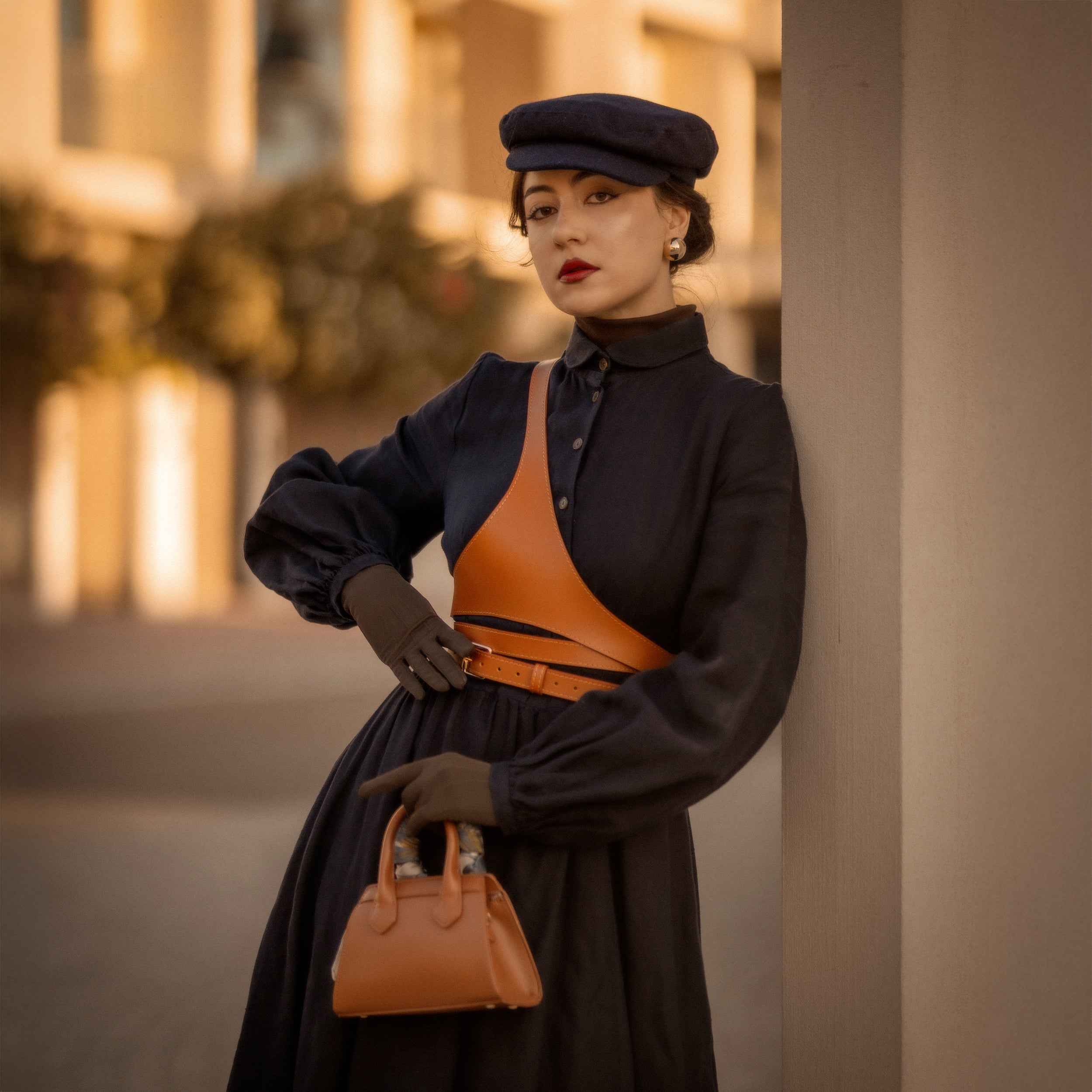 Leather Harness with Shoulder Strap LIGNE