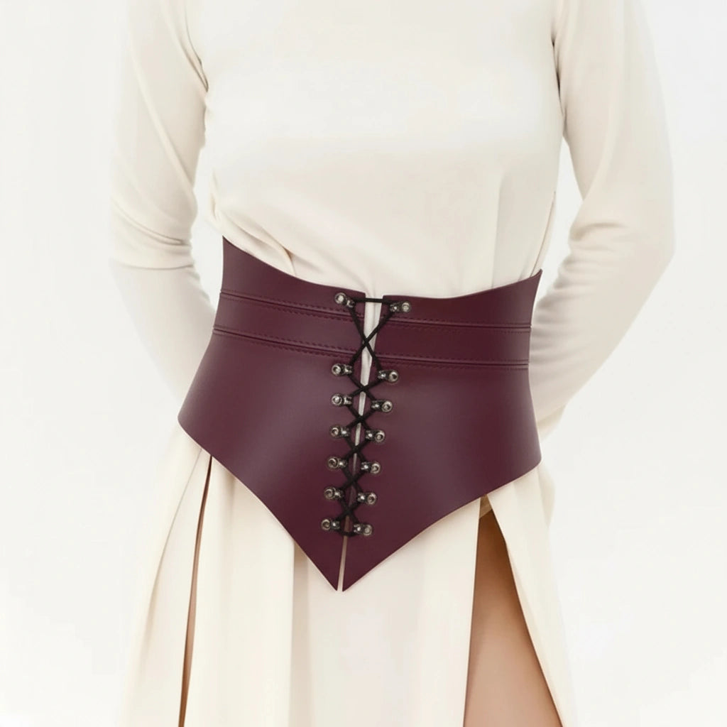 Leather Peplum Belt SELENE