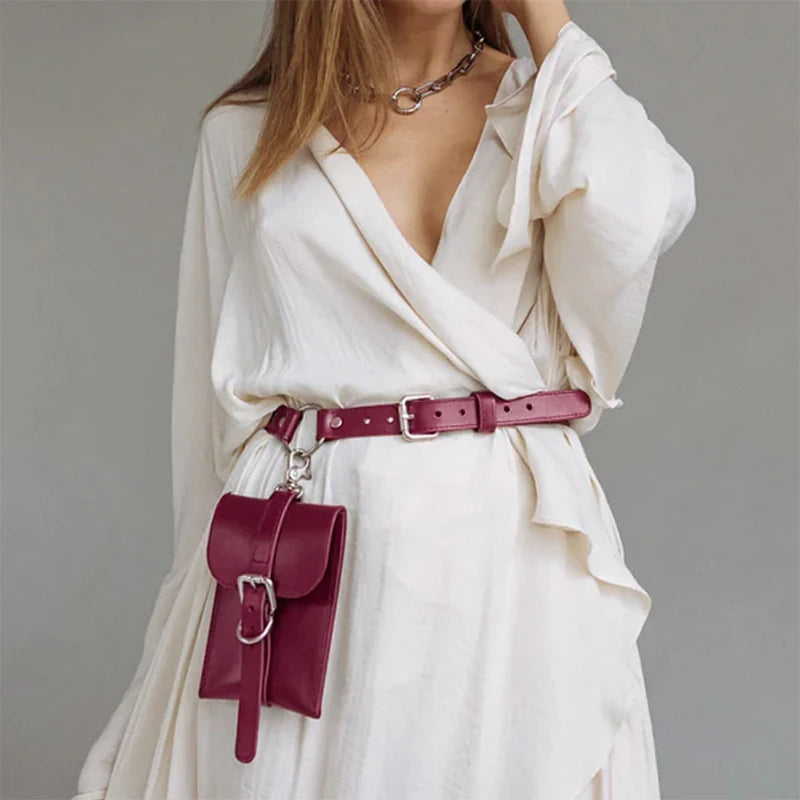 Leather Belt Bag VEL — Handmade Leather Bag for Women | Brunetka Harness