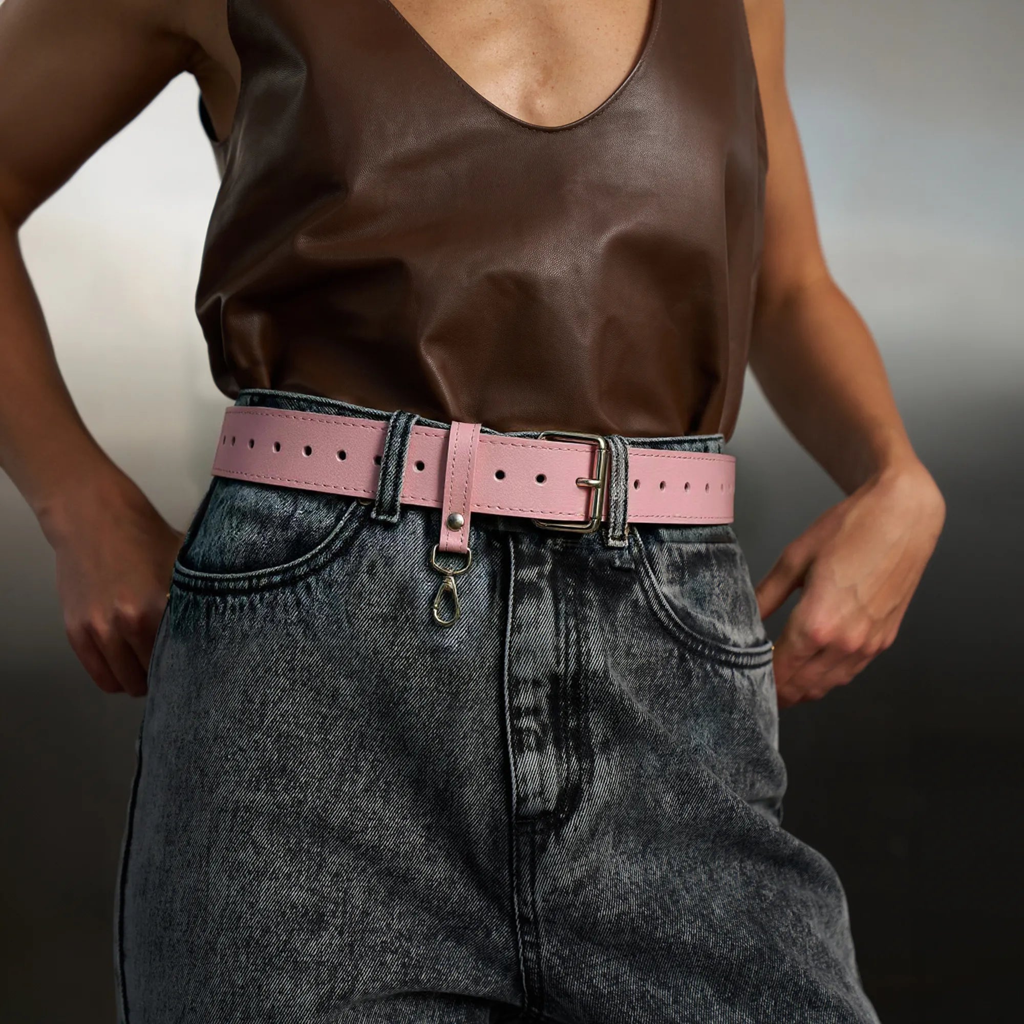 Leather Belt Cardi