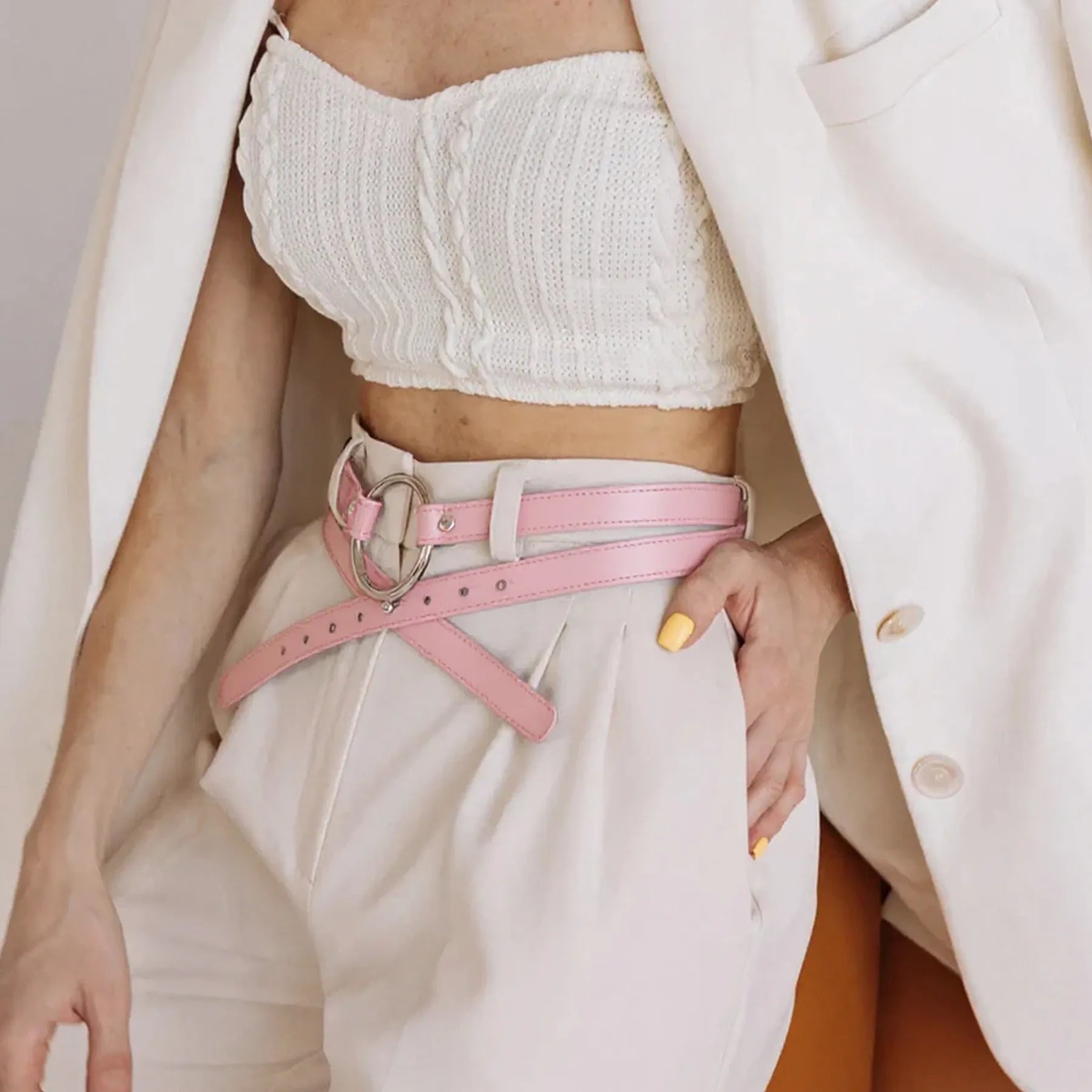 Leather Belt With Rings ELYSSARA — Handmade Leather Belt for Women | Brunetka Harness