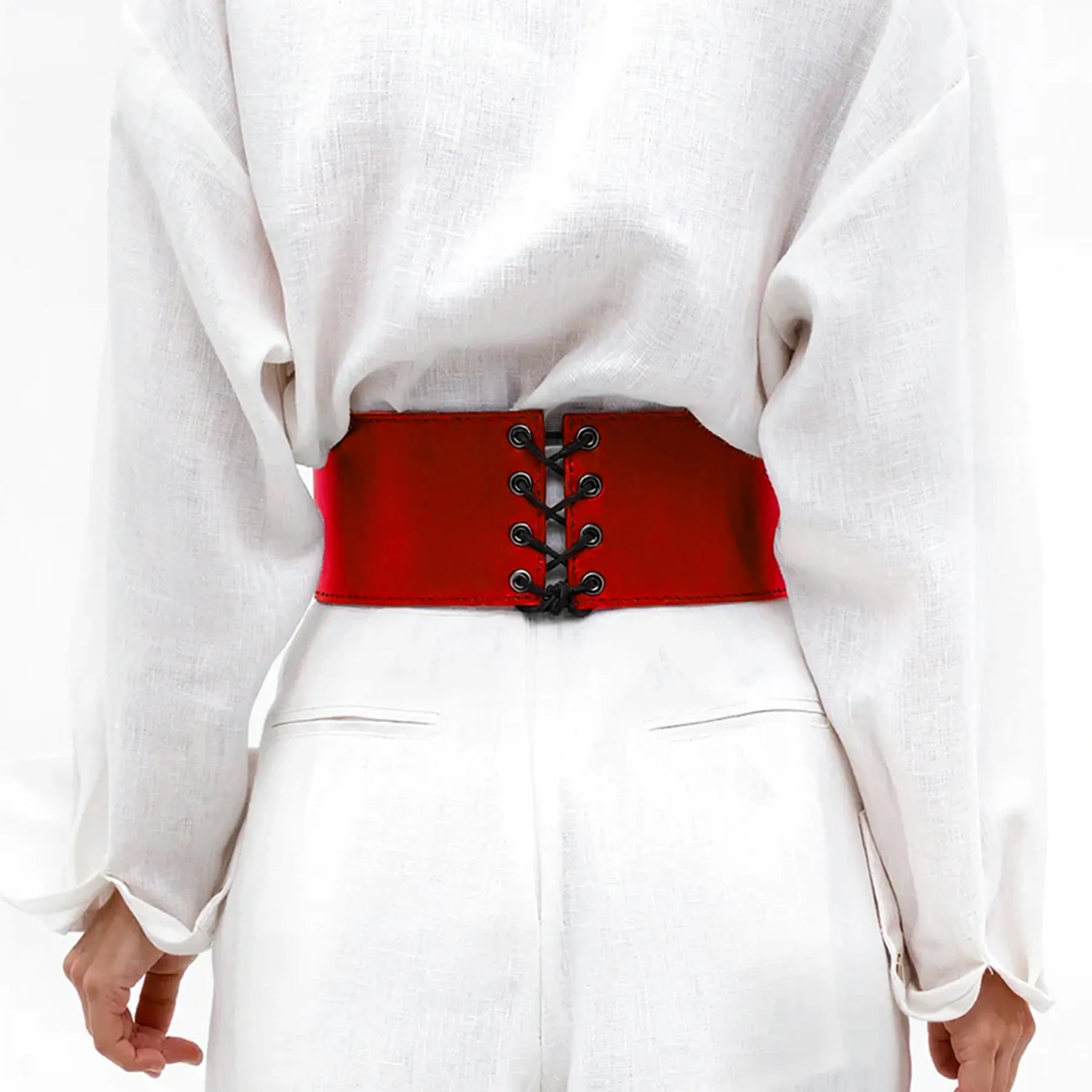 Leather Underbust Corset Rings of SATURN