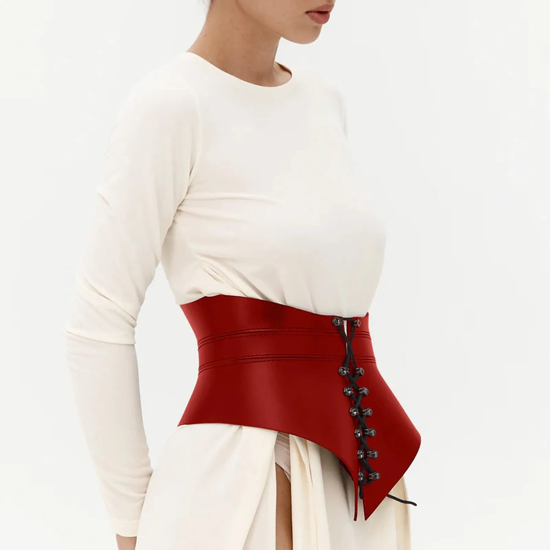 Leather Peplum Belt SELENE