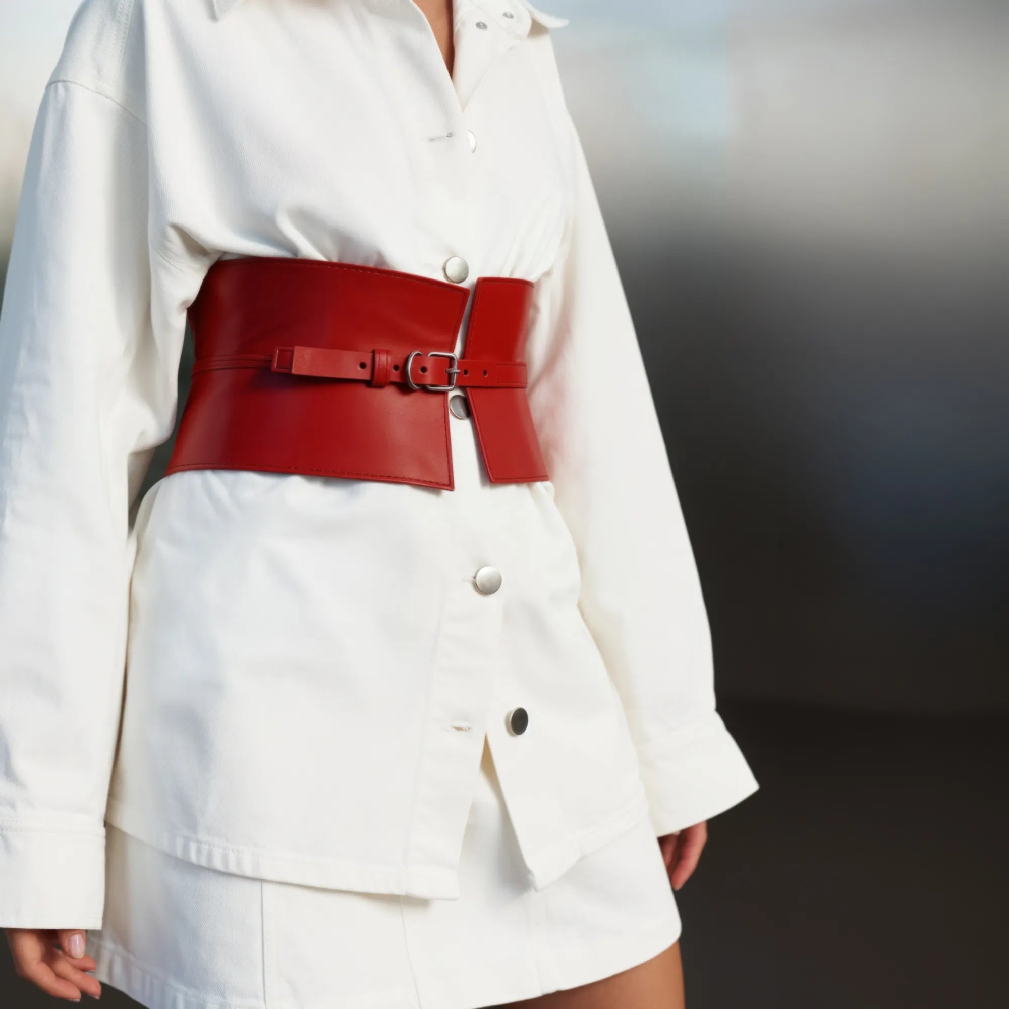 Leather Basque Raven