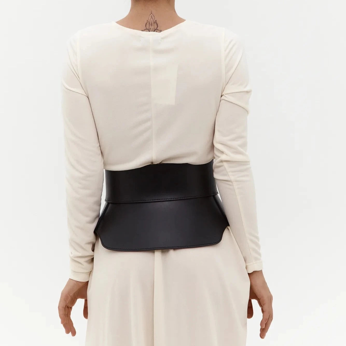 Leather Peplum Belt CELESTE