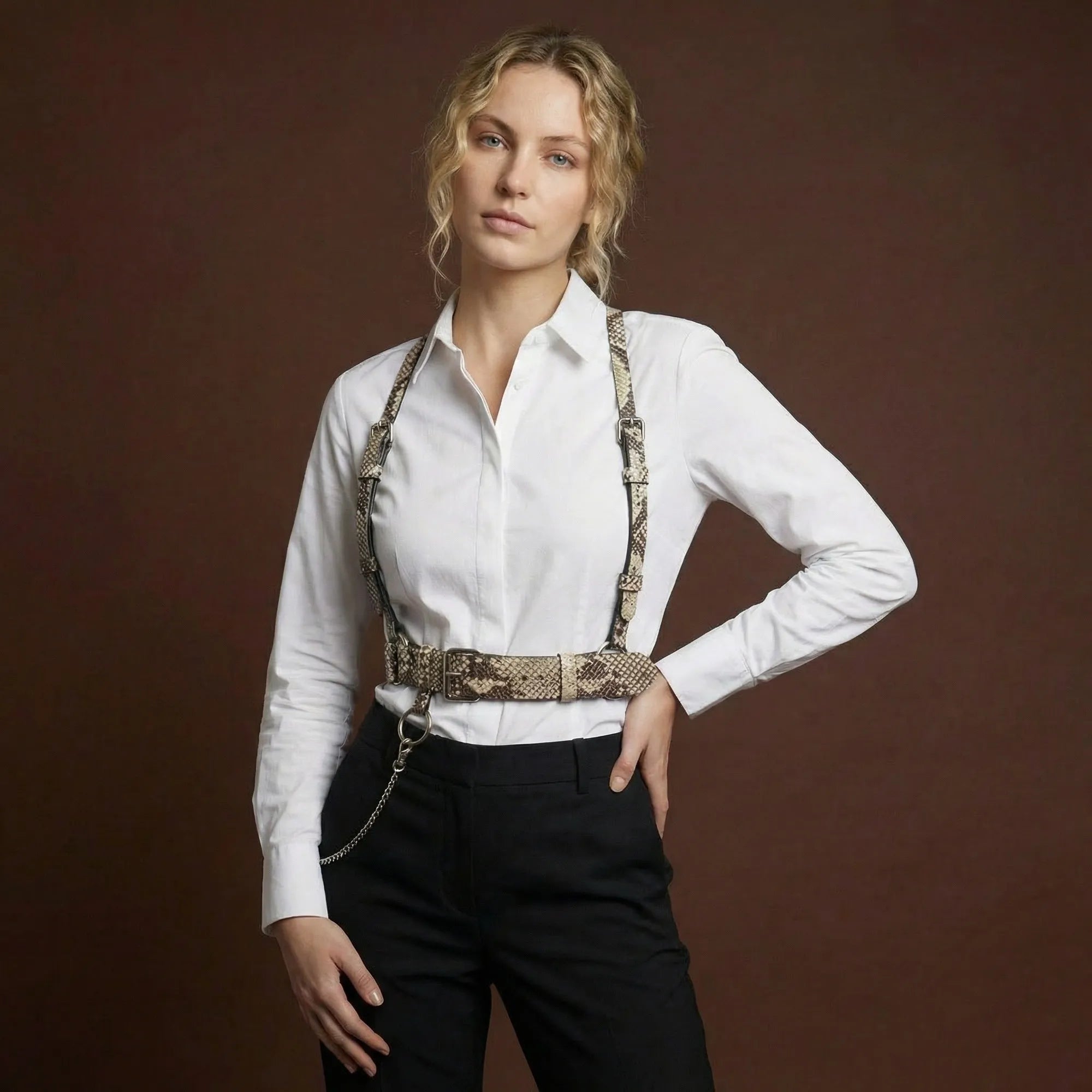 Leather Suspender Harness ANNA