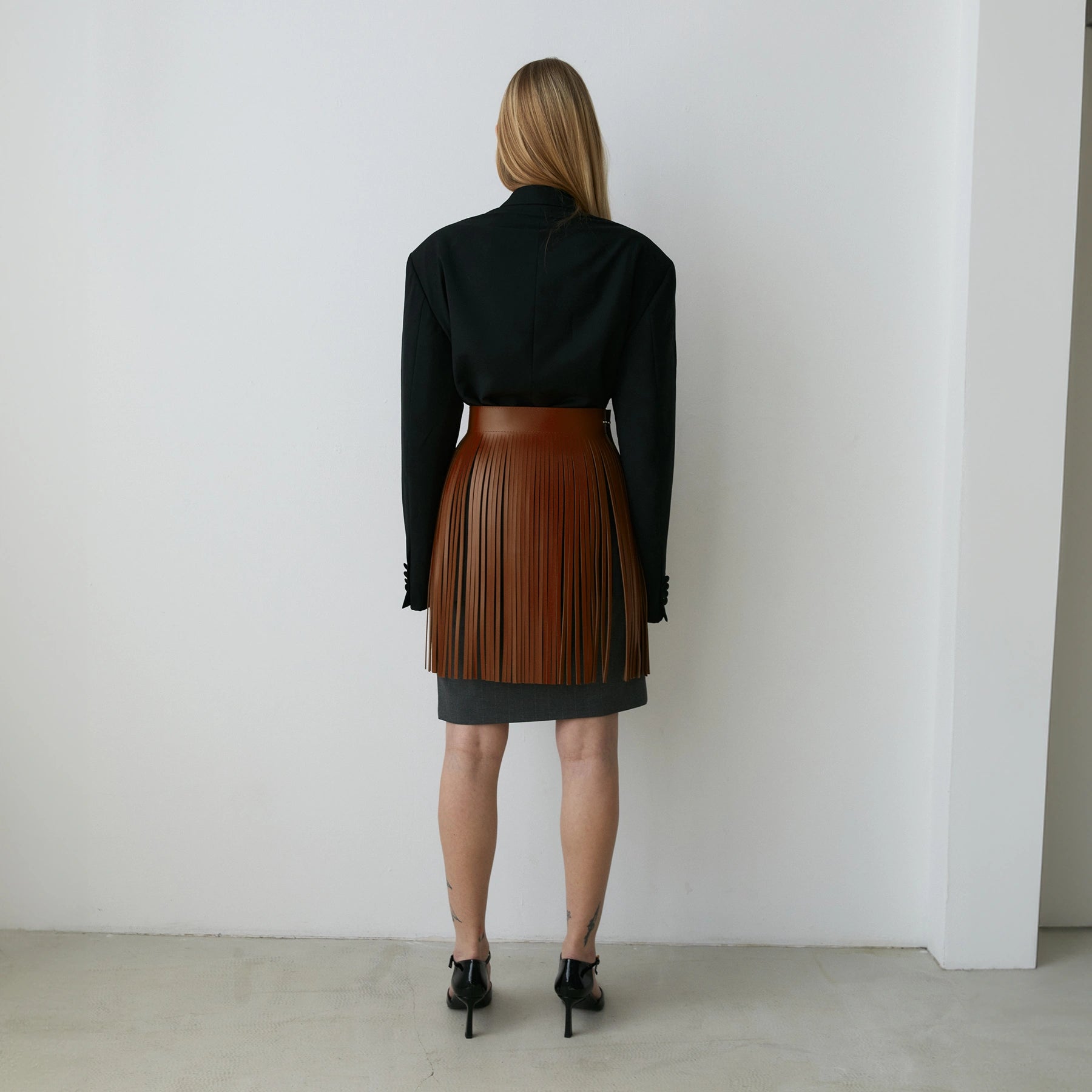 Leather Short Skirt FENDY