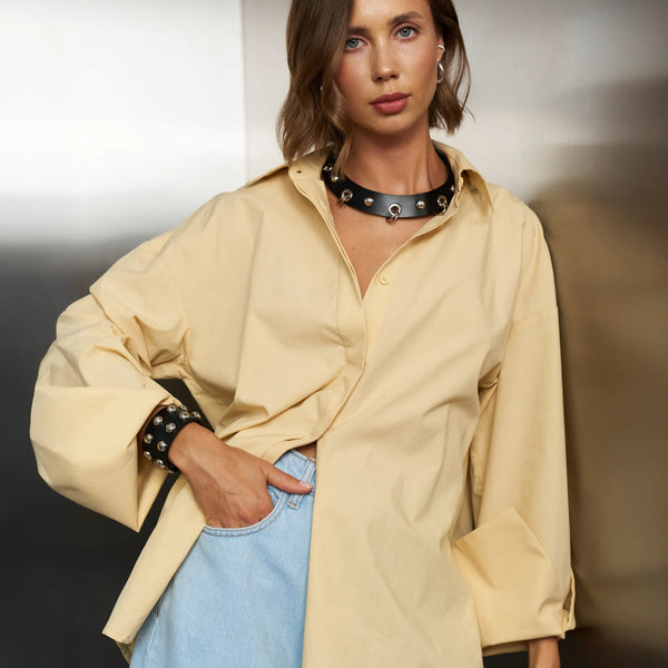 Leather Set Choker and Bracelet Sati