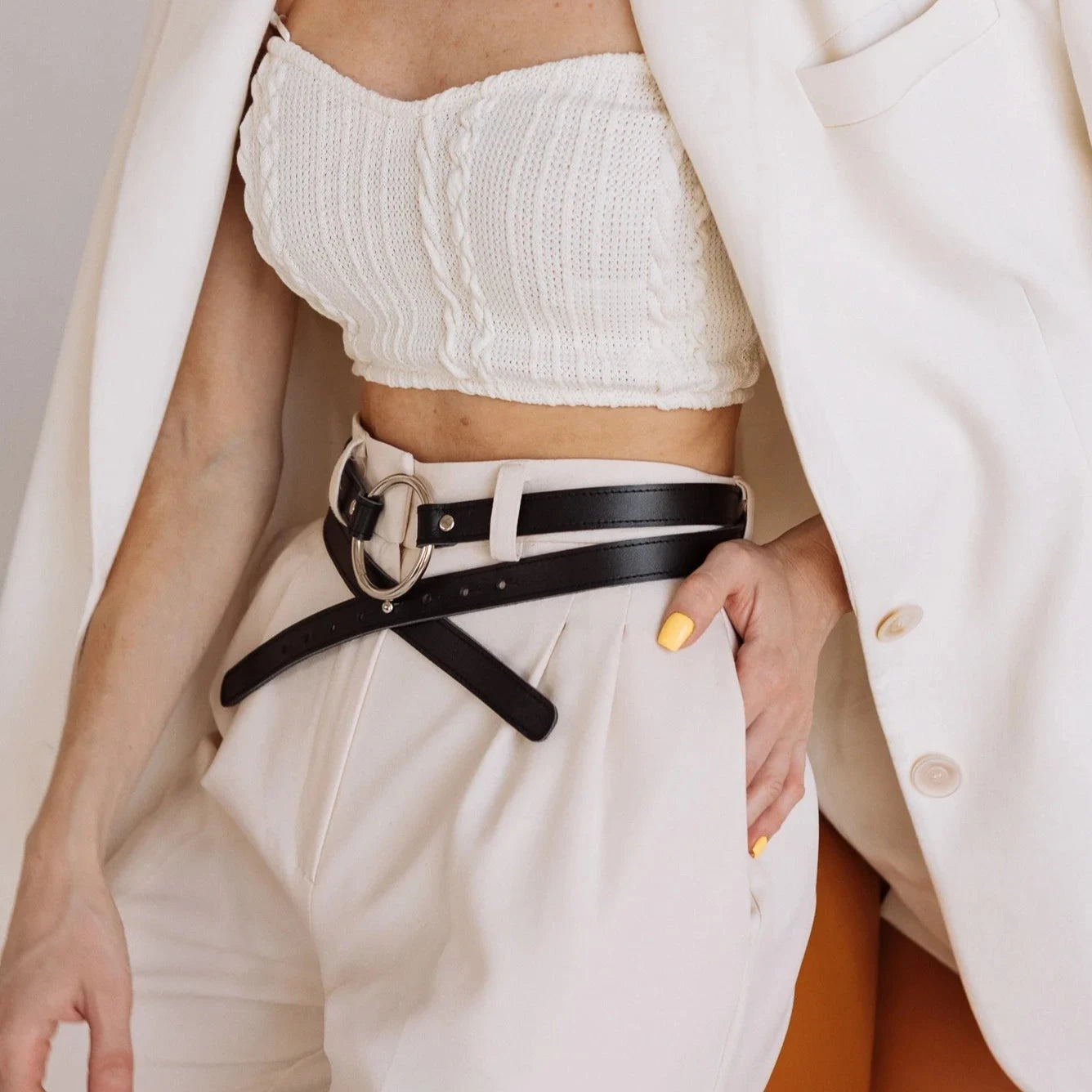 Leather Belt With Rings ELYSSARA