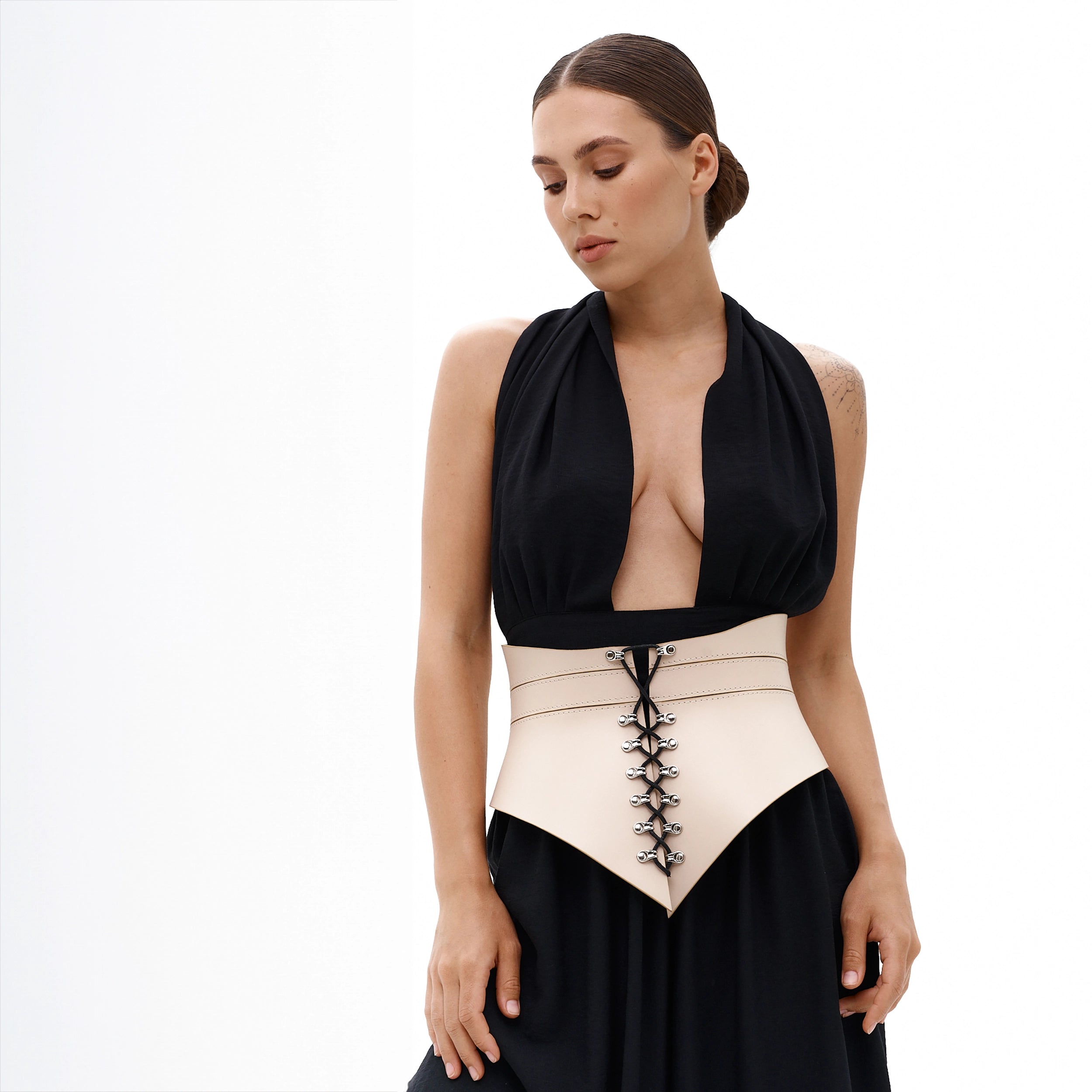 Leather Peplum Belt SELENE