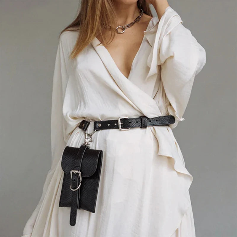 Leather Belt Bag VEL — Handmade Leather Bag for Women | Brunetka Harness