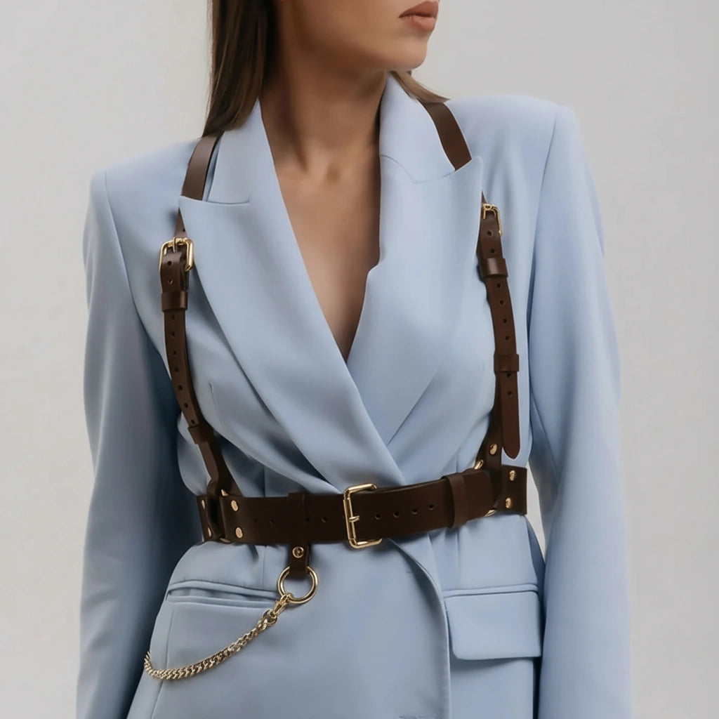 Leather Suspender Harness STELLA
