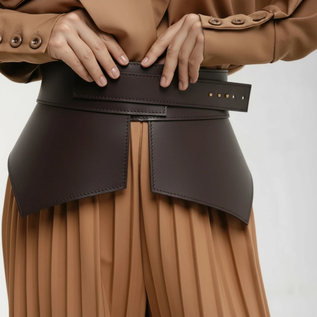 Leather Basque Belt Wing ELLE