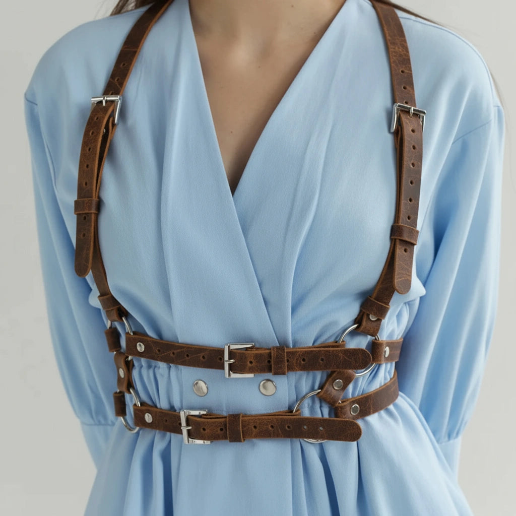 Shoulder Straps Leather Body Harness – Waist Harness for Women