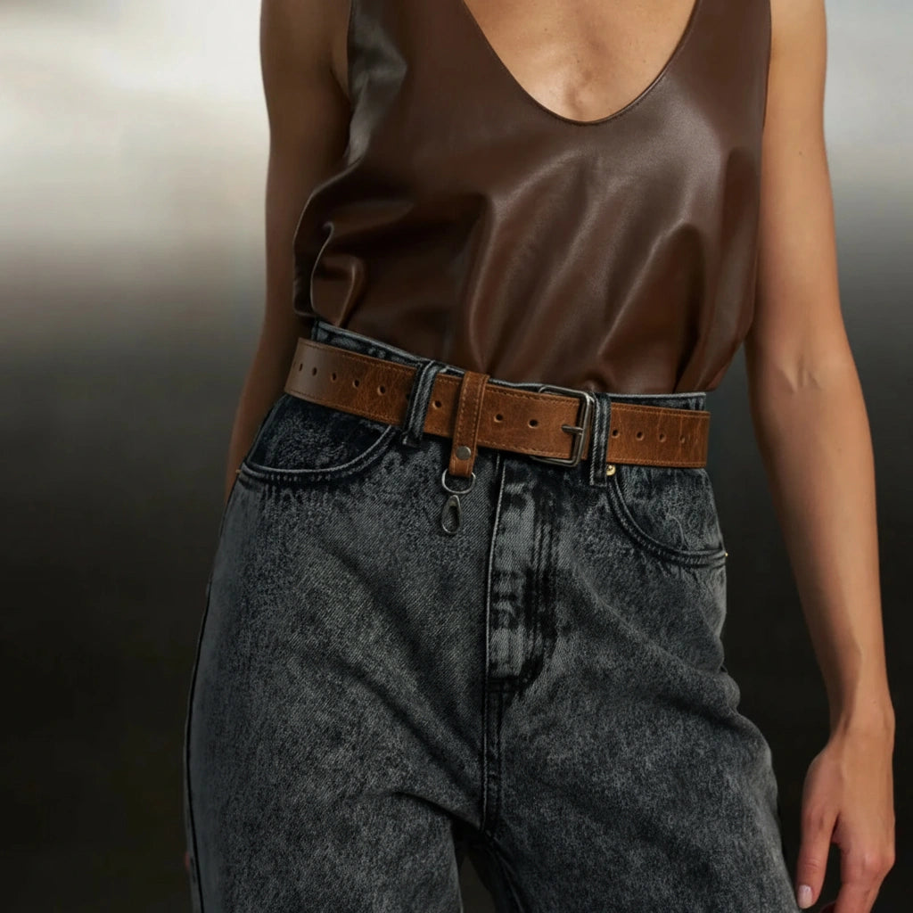 Leather Belt Cardi