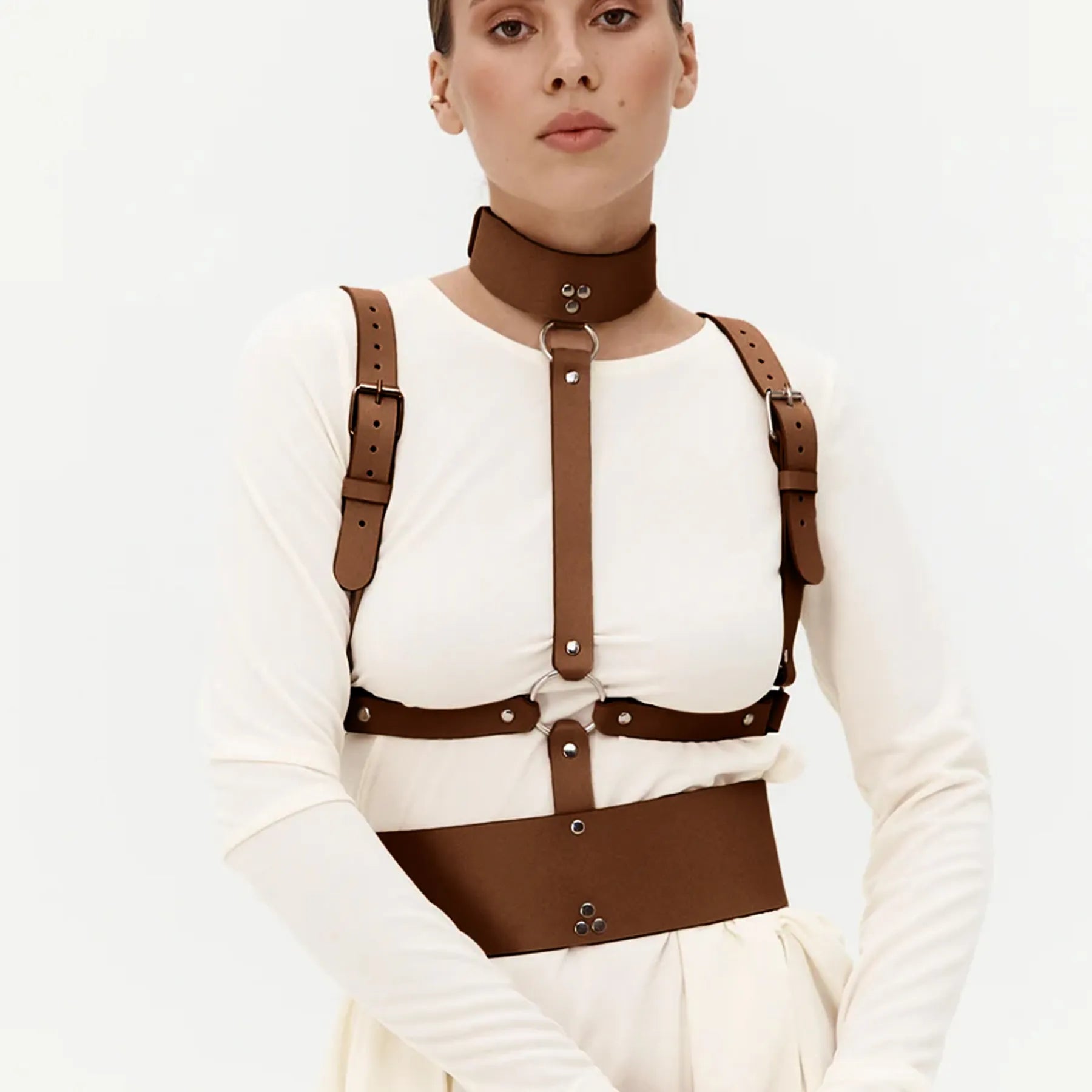 Leather Harness Corset HELIOS