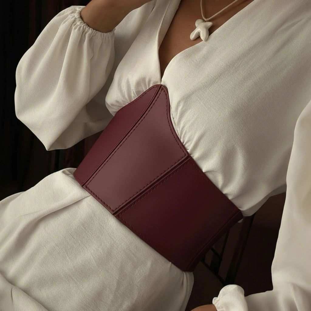 Leather Underbust Corset Half MOON