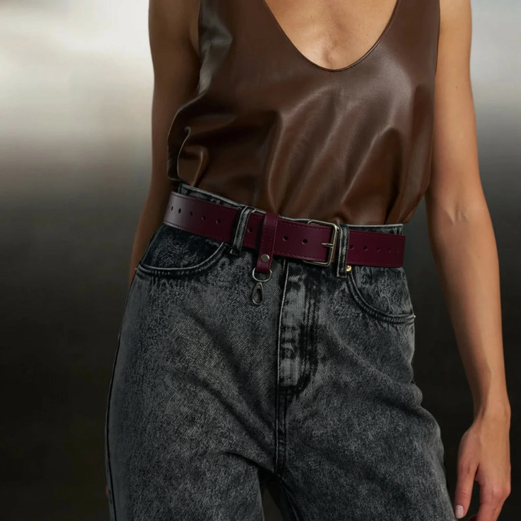 Leather Belt Cardi