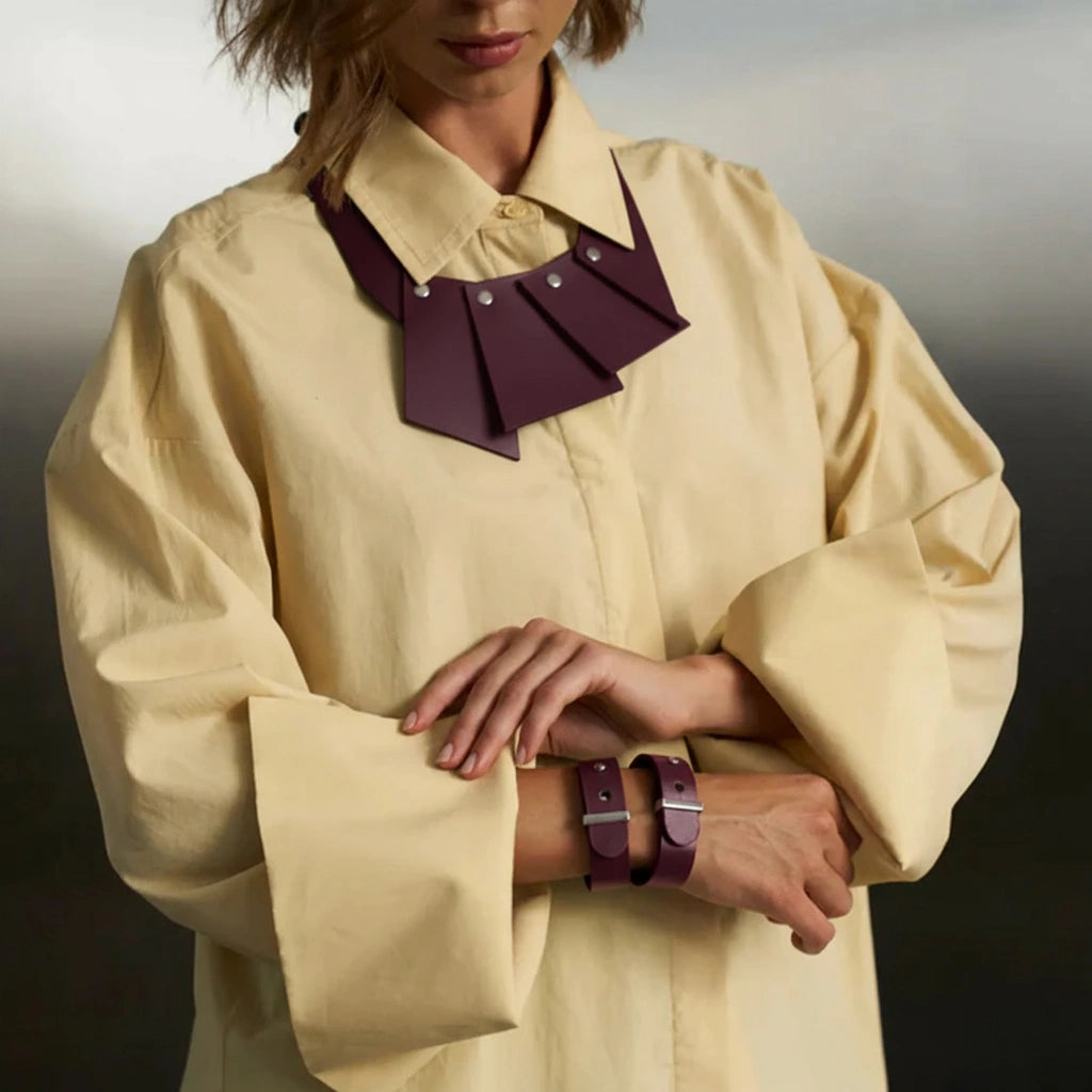 Leather Set Choker and Bracelet Nikki