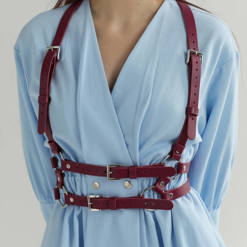 Leather Suspender Harness DOUBLE — Handmade Leather Harness for Women | Brunetka Harness