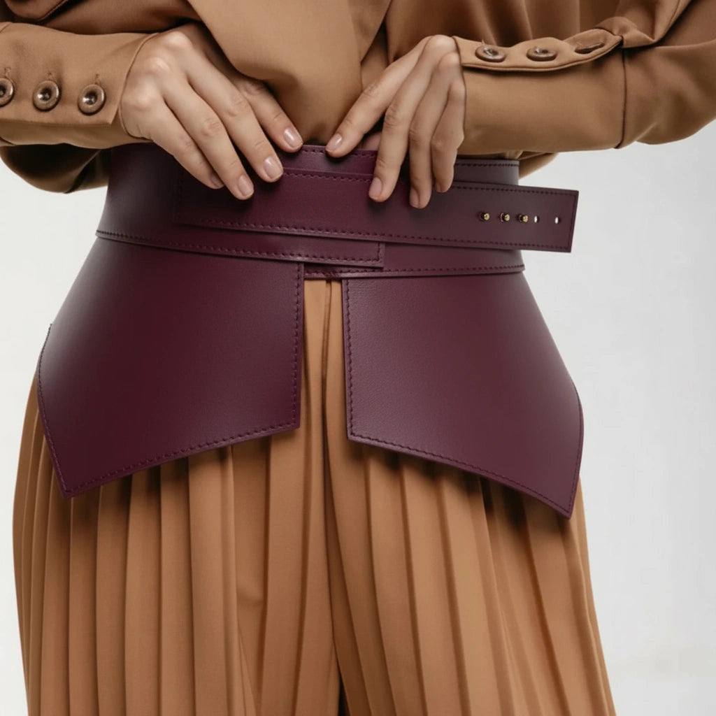 Leather Basque Belt Wing ELLE