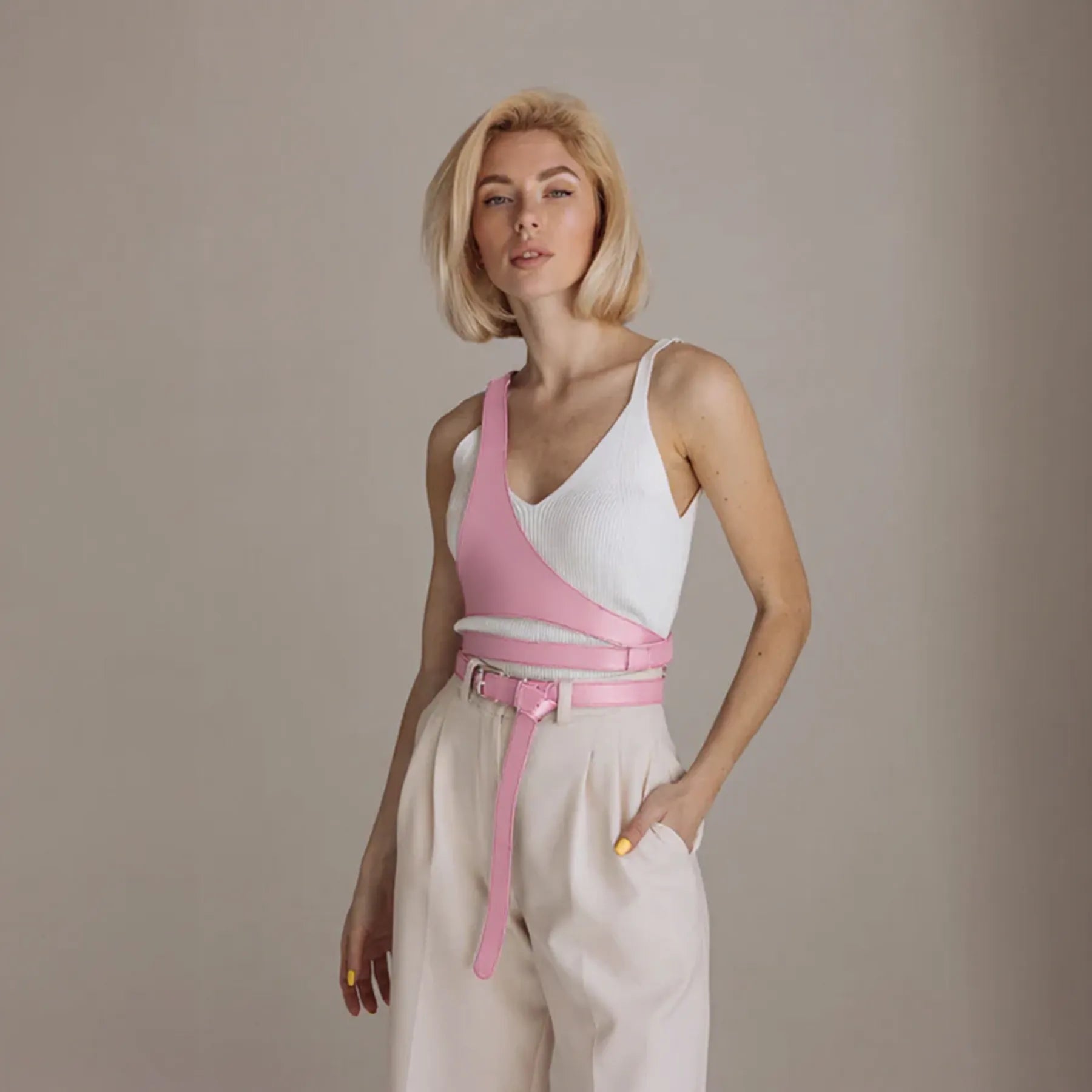 Leather Harness with Shoulder Strap LIGNE