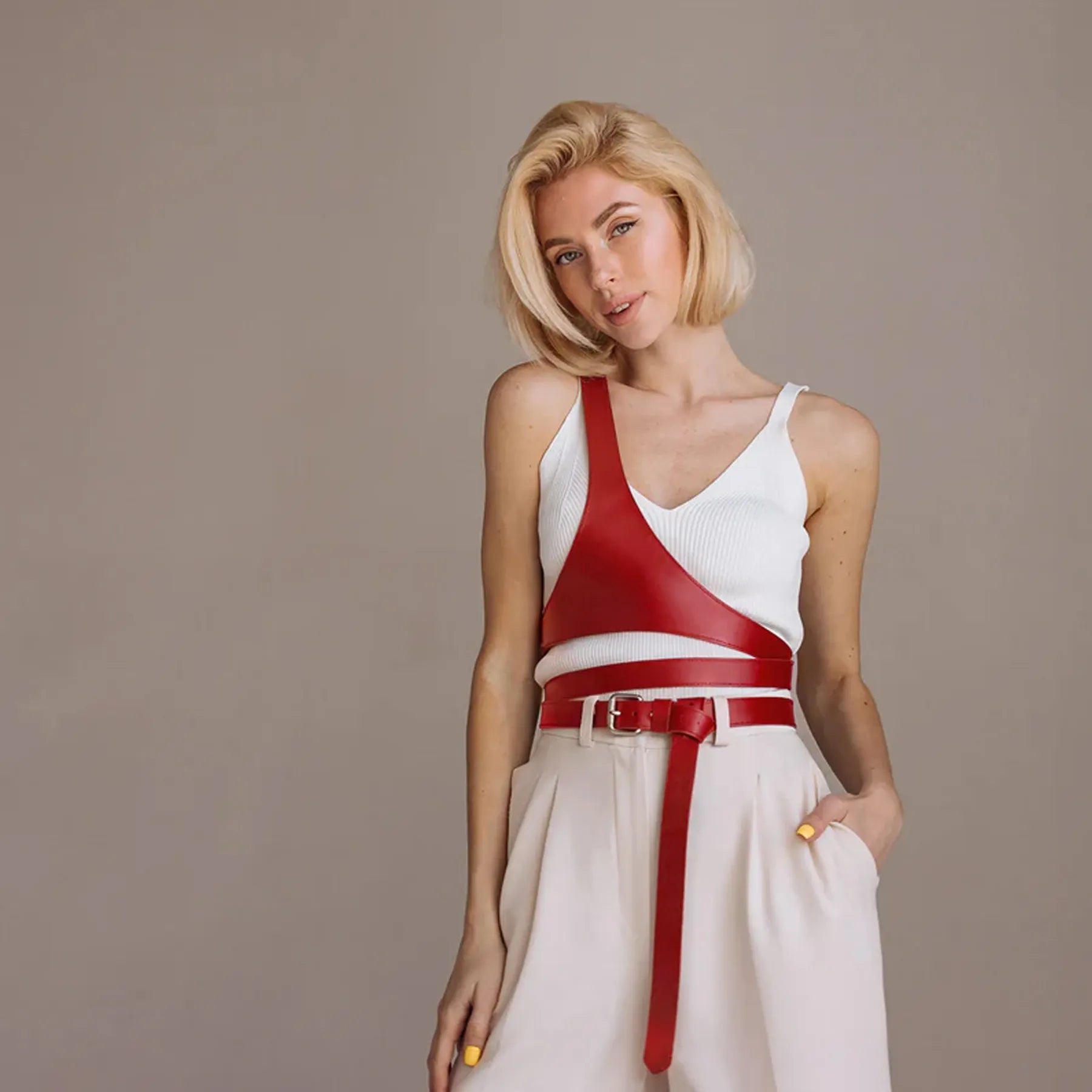 Leather Harness with Shoulder Strap LIGNE