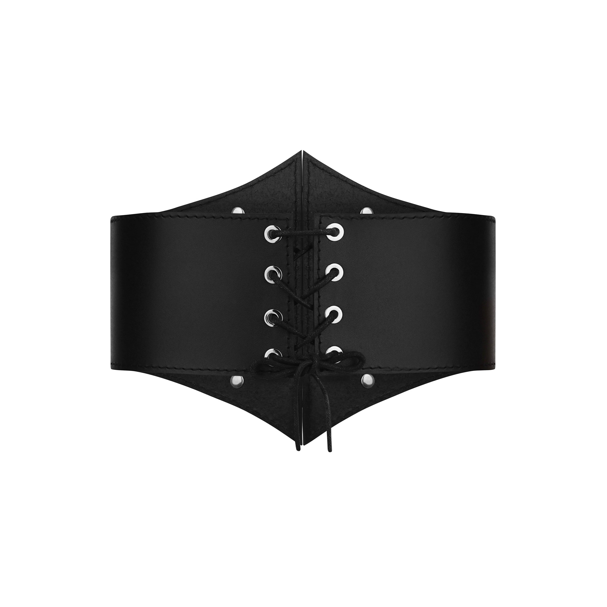 Leather Underbust Corset Rings of SATURN