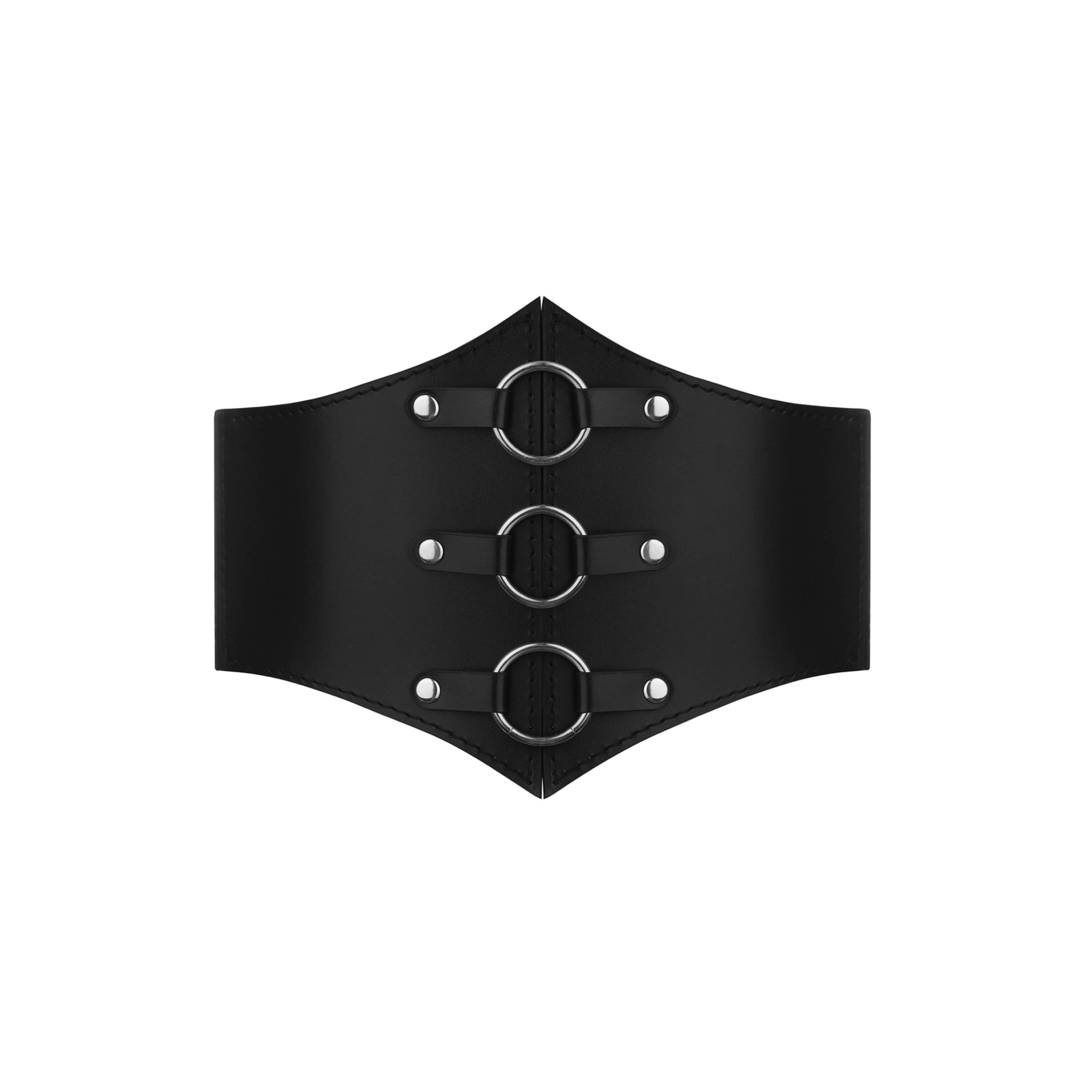 Leather Underbust Corset Rings of SATURN