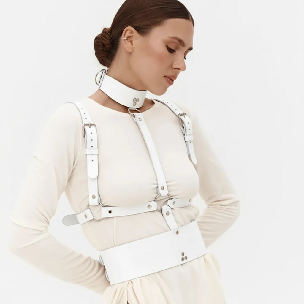 Leather Harness Corset HELIOS